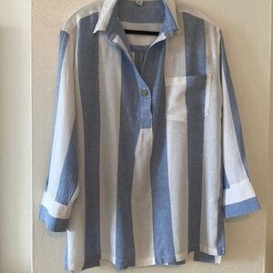 Old Navy Light Blue and White Casual Shirt
